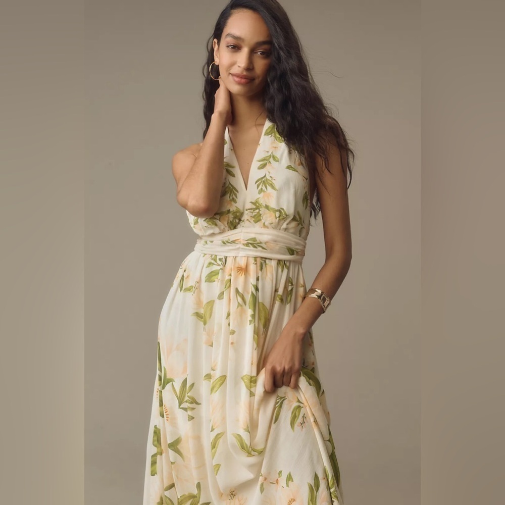 ❤️HP❤️NWT Size XL - Farm Rio V-Neck Floral Maxi Dress - Picture 1 of 13